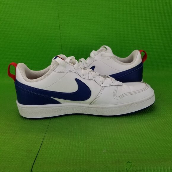 ✅Nike Court Borough Low 2 GS White Deep Royal Big Kids Sneakers Youth 7Y Shoes - Picture 10 of 11